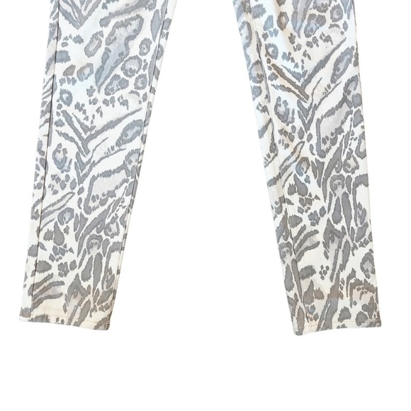 J. McLAUGHLIN Lexi Mid Rise Jeans Size 6 in Cream and Gray Print - Picture 8 of 13